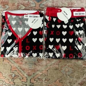 Little Sleepies black xoxo women’s pajama top and pants large NWT NIB